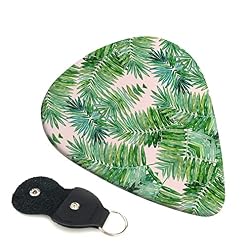 Palm Tree Leaves Lot de 6 médiators pour guitare acoustique, guitare électrique, basse, ukulélé – fins, moyens et épais. - Les Beatles, Paul McCartney, John Lennon, RIngo Starr, George Harrison