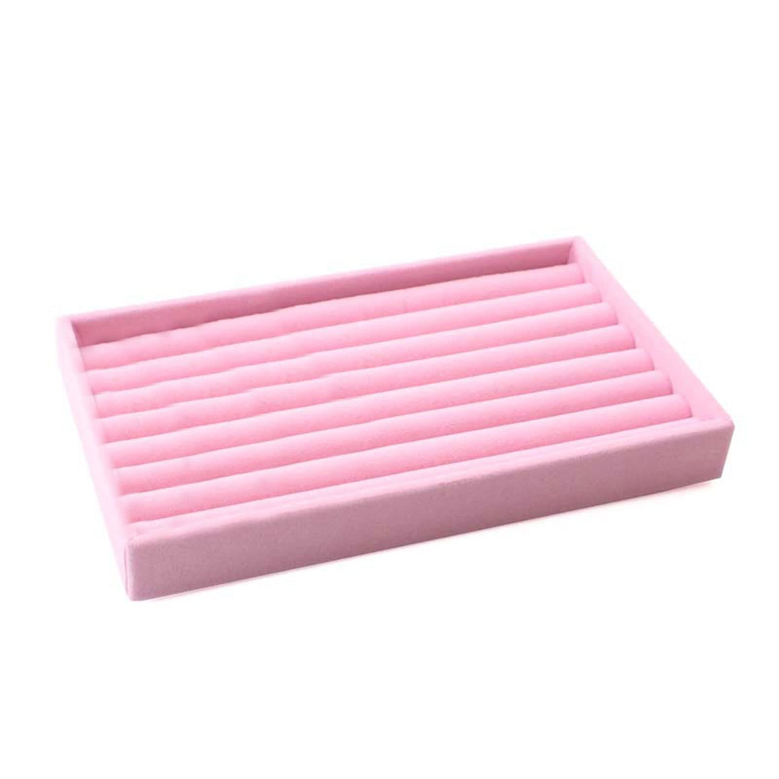 HDOYTXXM Girl Heart Flannel Jewelry Storage Tray Box Earrings Display Organizer Multi-lattice Tray Trays Stackable