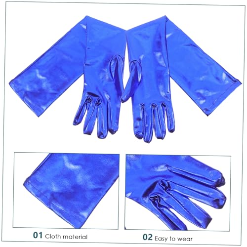 1 Pair Elbow Metallic Gloves for Women High Gloss Formal Evening Accessories for Parties Prom and Cosplay Events Stretchy and Comfortable Design3