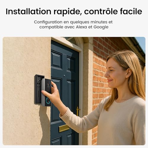 Détection de personnes et audio bidirectionnel sur sonnette connectée aosu 2K - 6
