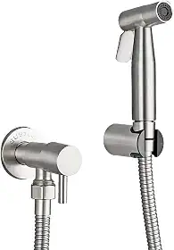 Ducha Higiênica 1/4 Volta Luxo Gatilho Aço Inoxidável 304 Diversas Cores - Brinovar (Prata)