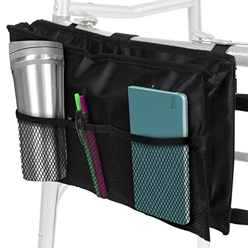 Vive Walker Bag - Accessories Wheelchair Basket Pouch (Water Resistant) - Seniors Caddy Accessory Attachment For Folding, Rolling Walkers - Carry Storage Carrier Tote - Lightweight, Universal Size #TOP21