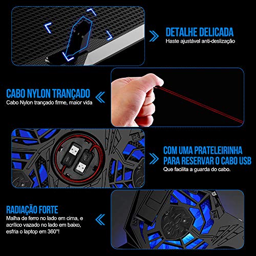 CoolCold Laptop Stand USB Refrigerador portátil Com Quatro Ventiladores Ventilador Usb Notebook Cool