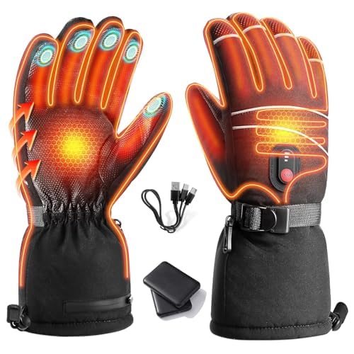 Heated Gloves, 5000mAh Rechargeable Battery, 3...