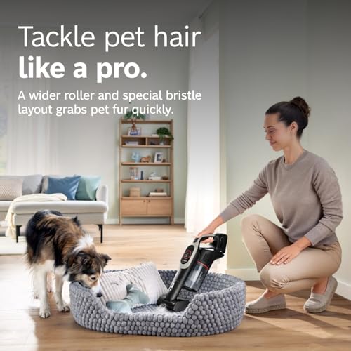 Image of Bosch Unlimited 9 Cordless Stick Vacuum Cleaner - 15 to 60 Min Battery, Fast Charger, Multi-Surface, Vacuums Pet Hair, Hard Floors and Carpets, HEPA Filter, 6 Accessories, Dark Cream