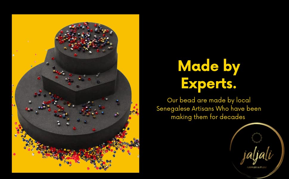 Miniatura 8 de Handmade African Waist beads from West Africa Senegal. Unique beads with a sparkle to them. Made with Long Lasting Stretchy material for durability.