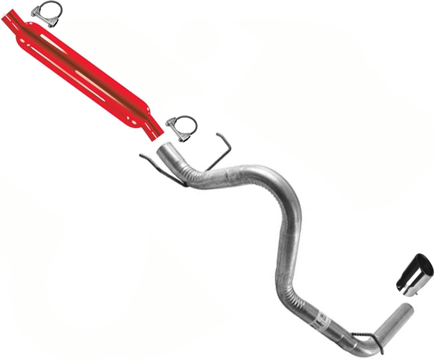 Cherry Bomb Performance Muffler Tail pipe Replacement Parts For 13-20 Toyota Tacoma 2.7 3.5L 4.0L