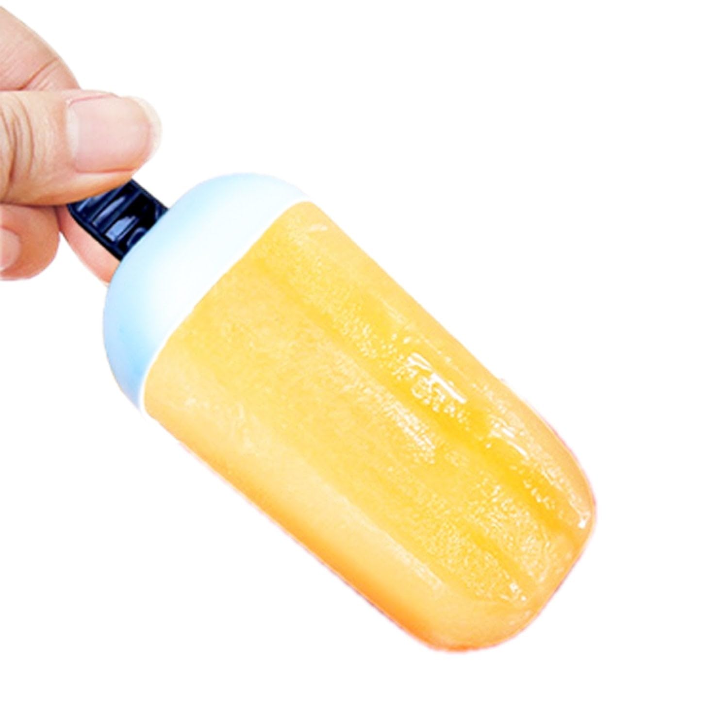 plastic ice candy maker kulfi maker moulds set with 6 cups (multicolour)