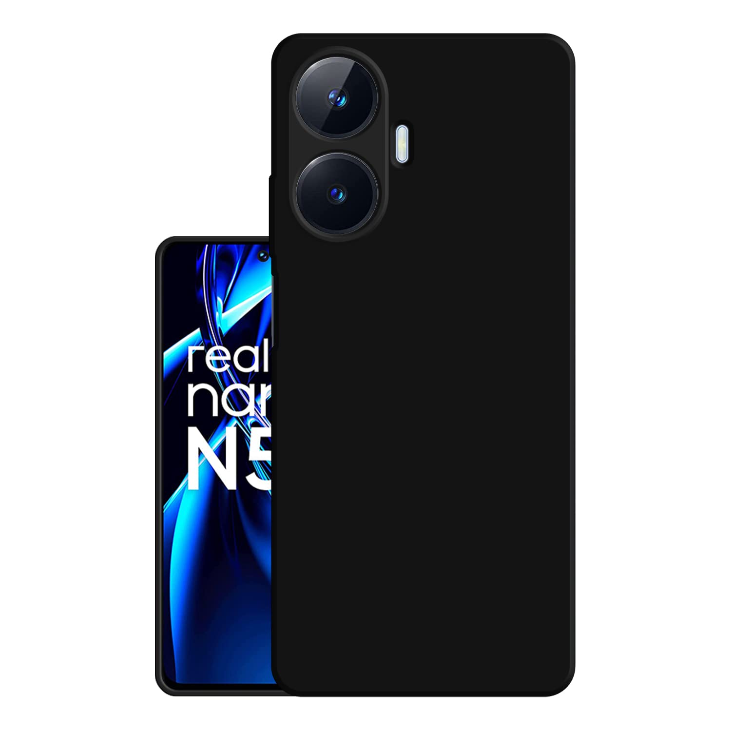 HELLO ZONE Rubber Exclusive Matte Finish Soft Back Case Cover for Realme Narzo N55 /Realme C55 - Black (B0C33RXV44) Amazon Price History, Amazon Price Tracker