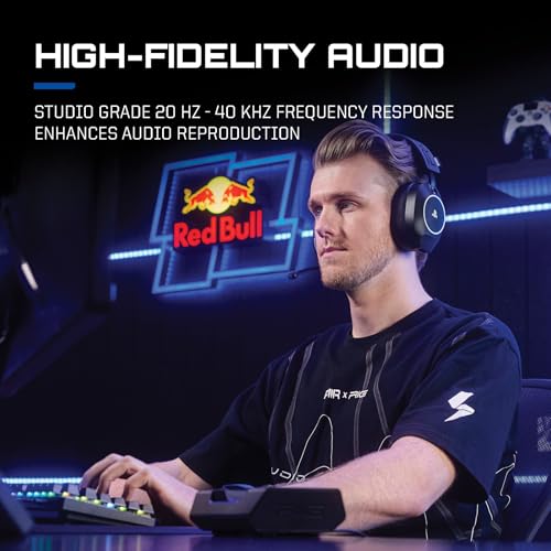 Image of RIG R8 Spectre PRO HS Dual Wireless Gaming Headset for PlayStation and PC | PS5, PS4, USB, Mobile - Wireless 2.4GHz / Bluetooth - Graphene Drivers, 3D Audio, Noise-Canceling Mic, RGB Charging Base
