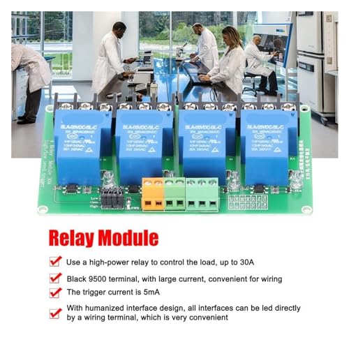 Module de relais à 4 canaux 24V 30A avec isolation optocoupleur pour la sécurité