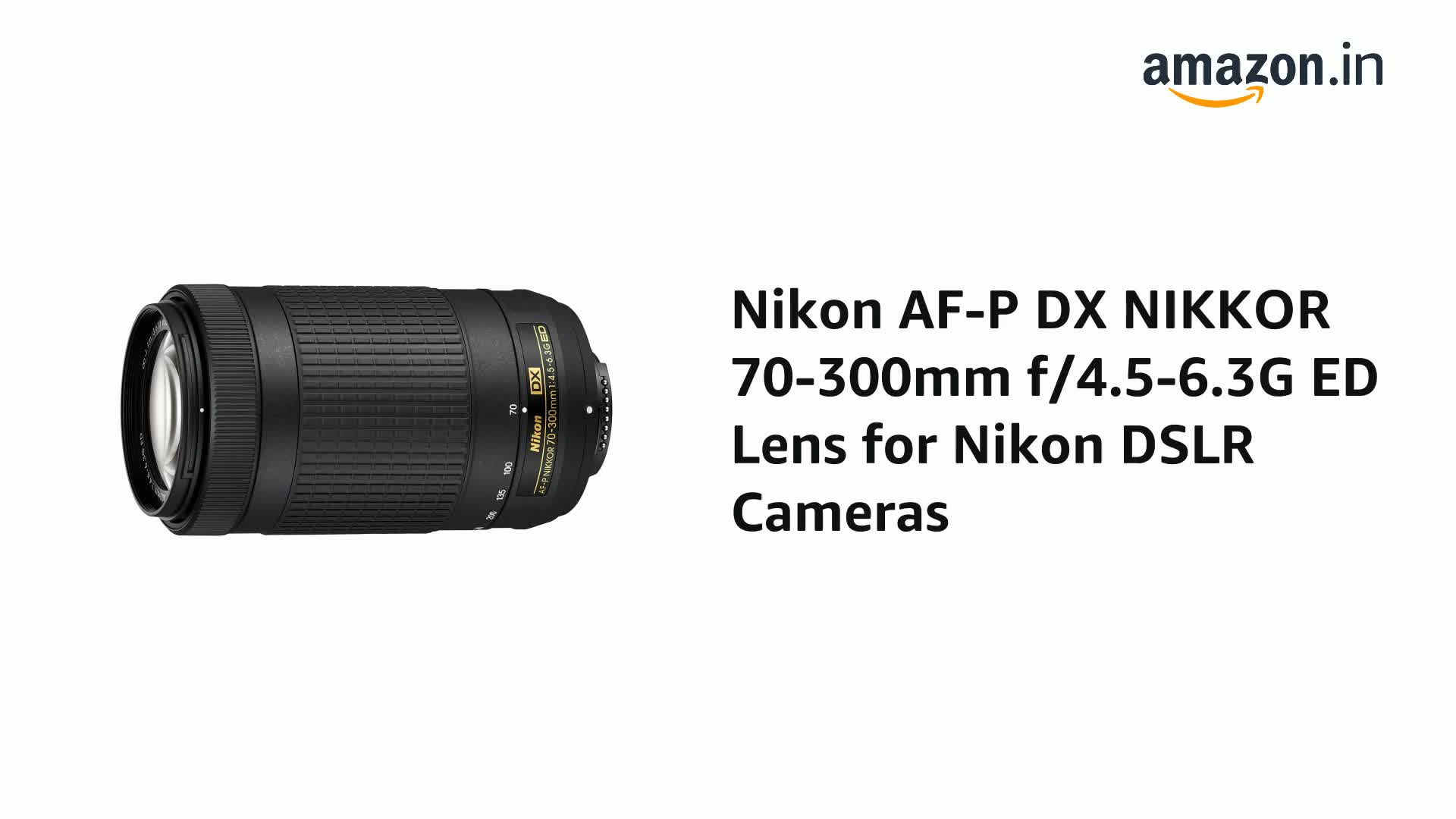 Nikon AF-P DX NIKKOR 70-300mm f/4.5-6.3G ED Lens for Nikon DSLR