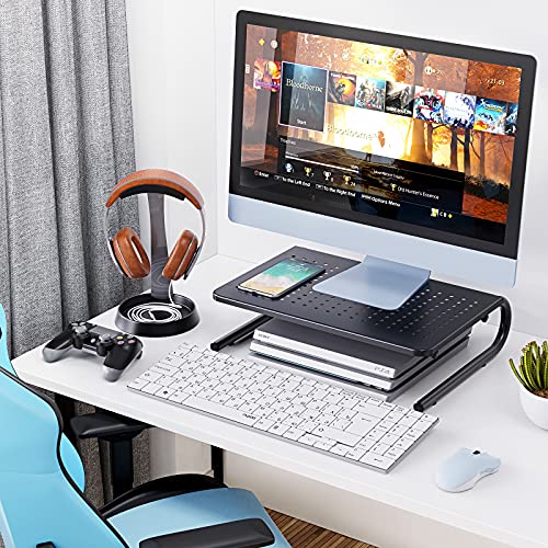 Monitor-Stand-Riser-Monitor-Riser-Laptop-Stand-Laptop-Shelf-wVented-Metal-for-Screen-Laptops-Printer-for-Home-Office