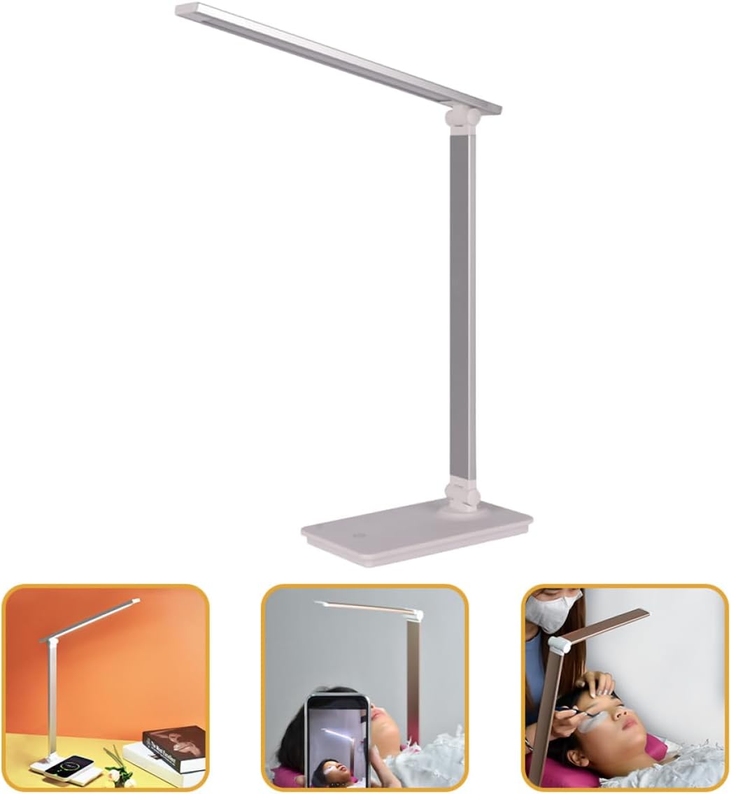 Nail Table Lamp LED Desk Light for Eyebrow Tattooing Beauty Folding Design with Eye Protection for Home Salon Use Daylight Brightness Finish