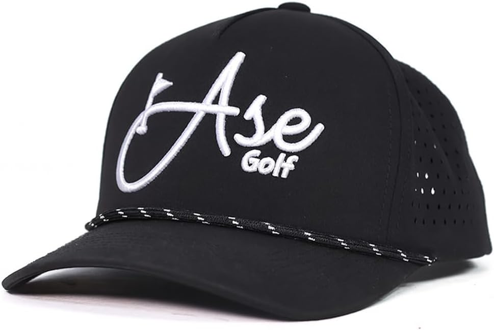 Performance Snapback Rope Golf Hat - Water Resistant, Quick Drying and Breathable 5 Panel Golf Hat