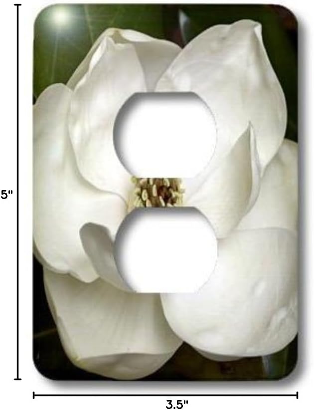 3dRose WhiteOak Photography Floral Prints - A Garden Magnolia Flower - 2 plug outlet cover (lsp_53630_6) image 2