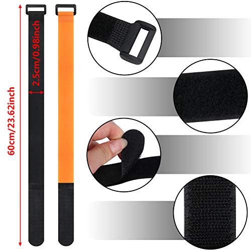 Sannix 4 Pcs Reusable Bike Wheel Strap Adjustable Bike Wheel Stabilizer Straps Bike Rack Strap With Durable Hook (Black And Orange) #TOP1