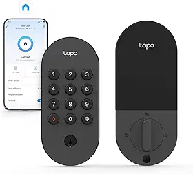 Fechadura Digital Eletrônica de Sobrepor TP-Link Tapo DL100 com Senha Biometria Controle por Aplicativo à Prova de Chuva IP54 Compatível com Alexa e Google Home