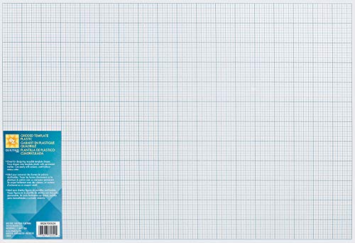 plastic grid sheet - Wrights 670052 Gridded Plastic Template, by The Yard, Blue