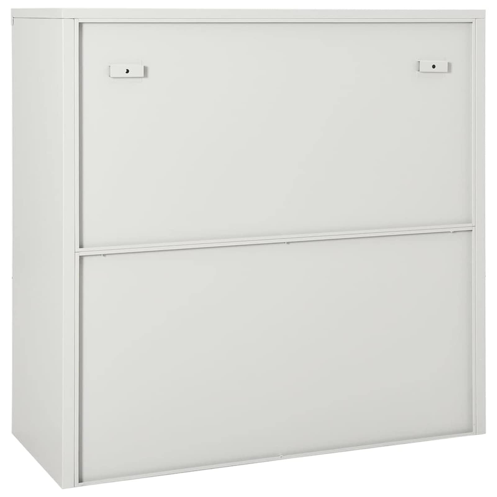 Armadio con Ante Scorrevoli Grigio Chiaro 90x40x90cm in Acciaio