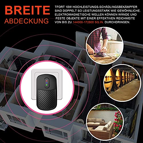 Ultraschall Mäuseabwehr Mäusevertreiber Mäuseschreck - Dual-Frequenz Schädlingsbekämpfer gegen Ratten, Kakerlaken, Insekten | ABS