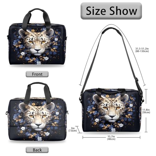 Bolso para laptop 15.6-16 pulg diseño floral y leopardo miniatura 6