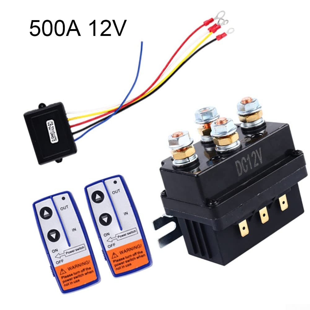 12 V 500 A Schütz Seilwinde Steuerung Magnetventil Dual Wireless Fernbedienung Set