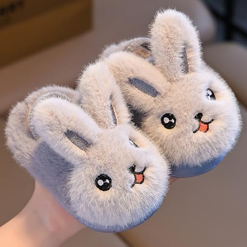 Toddler Kids Slippers Girls Boys Cute Bunny Warm Plush House Shoes Winter Soft Cartoon Slippers Indoor Lined Footwear4