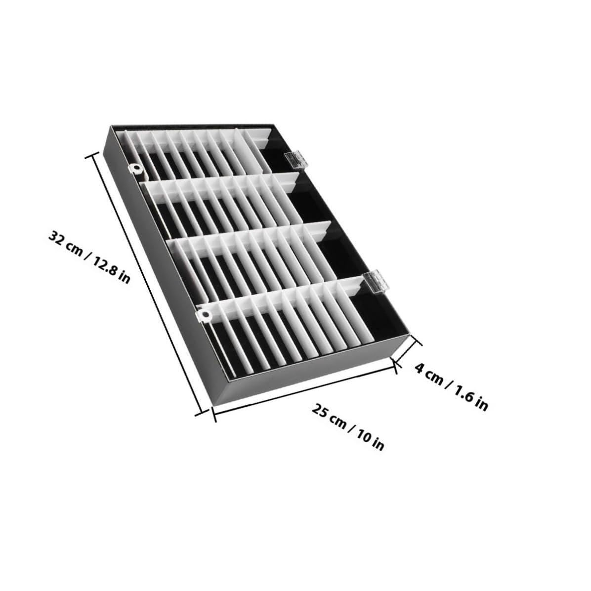 Espositore Unghie Finte Nero 40 Scomparti in Acrilico Professionale