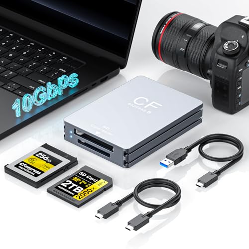 Lecteur de carte CFexpress Type B et SD double fente USB C pour Windows et Mac