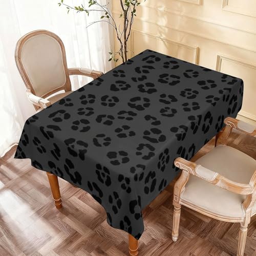Nappe de table léopard gris et noir 137x183cm infroissable - 2