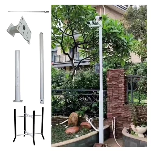 Support de fixation pour poteau de caméra de sécurité acier galvanisé durable avec rallonge extérieure