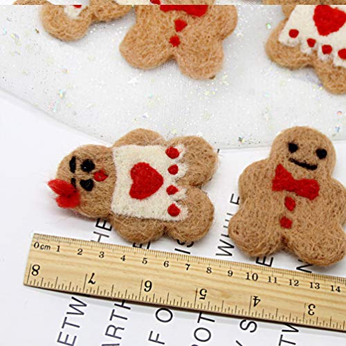 KESYOO 5 PeÃ§as Enfeites de PÃ£o de Gengibre de Feltro de Feltro Homem de Biscoito Diy Artesanato Ãr
