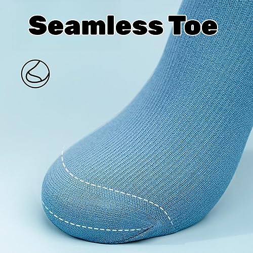 7/14 Pack Unisex Silk Sheer Crew Socks Ultra Thin Breathable Dress Socks Athletic Socks for Men Women4