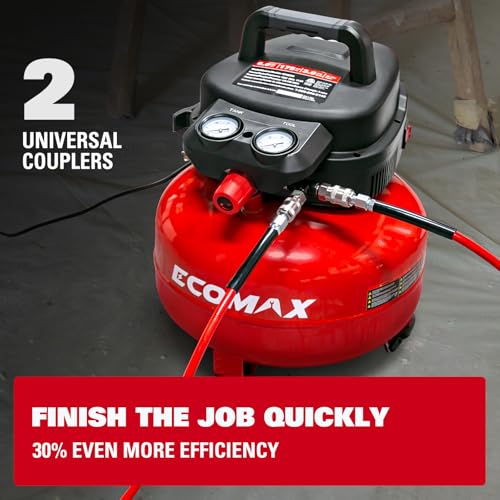 Ecomax Pancake Air Compressor with Hose