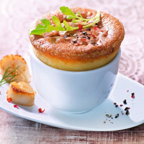 Gastronomia della Francia: soufflé di capesante con vino bianco della Côtes de Gascogne - 2x 90g