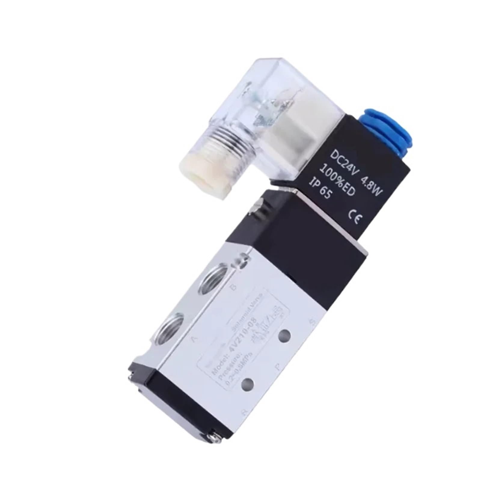 Xjedftozd Brown 1Pc 5/2 Way Solenoid Valve 4V110-06 4V110-M5 Pneumatic Electric Control Directional Valve Ac220v Dc24v Solenoid Valve(Brown)