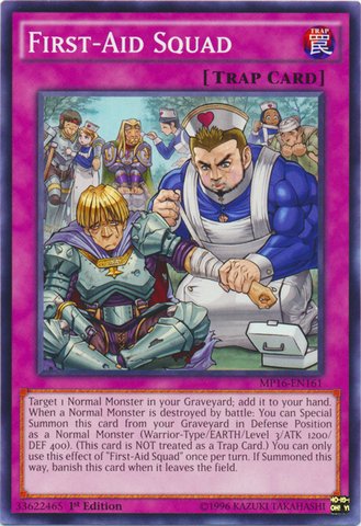 YU-GI-OH! - First-Aid Squad (MP16-EN161) - Mega Pack 2016 - 1st Edition