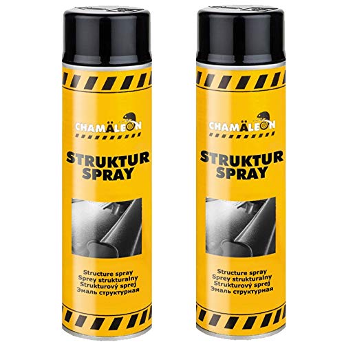 Chamäleon Structure Paint Black 1 x 500 ml Plastic Bumper Spray Bumper Structure Spray for Plastic (2)