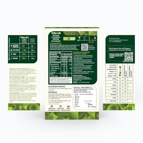 Image of Diahealth Noodles (Pepper, 200 GM - Pack of 2)