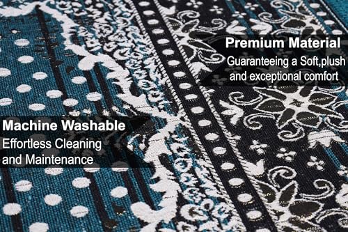 Image of ErraTex Hand Woven Cotton Carpet Multicolor Durable Lightweight Durrie Persian Style Rug for Living Room Bedroom Hallway Aladin Design 5x7 Feet (Carpet 4)