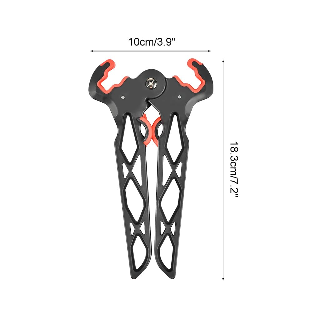 Support d'arc à Poulies, Pieds de Tir à l'arc Pliable avec Pince, Conception à Ressort, Porte Arc pour Le Tir de Chasse en Plein Air