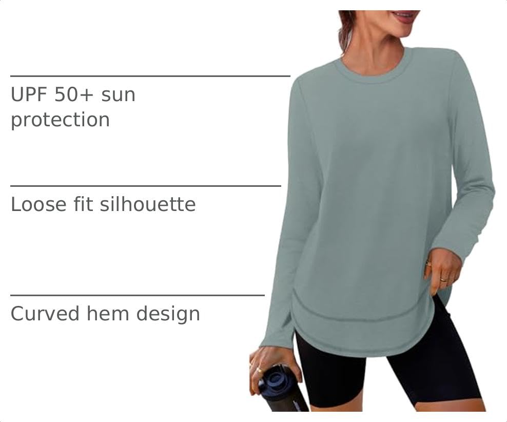 Image of XIEERDUO Women's Workout Tops Long Sleeve Shirts Sun Protection UPF 50+ Quick Dry Shirts for Hiking Running S-3XL