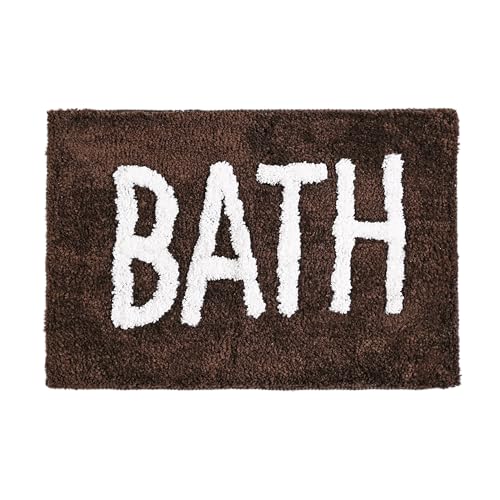 Image of Bathmat 1200 GSM Microfiber Machine Washable and Quick Dry Bathroom Mats for Bathroom /Kitchen /Home /Office /Bathroom /Entrance (38cm x 58cm, Pack of 1) Coffee