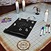 ENHANCE Roll on a Scroll Dice Rolling Mat & 7pc Acrylic Dice Set - Velvet Dice Case with Color-Coordinated 7pc Acrylic Dice, Dice Holder and Tray Compatible with DnD and Other Tabletop Games - Black
