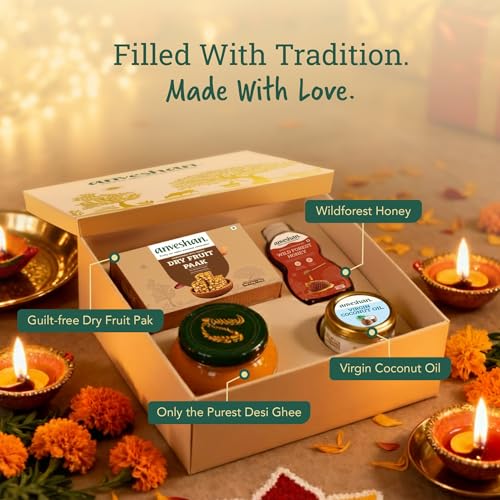 Image of Anveshan Diwali Gift hamper - Festive Gift Box | Hamper For Gifting (Gift Box Hamper)