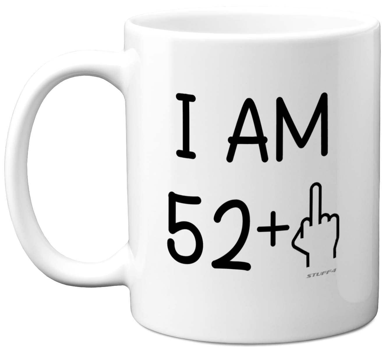 53rd Birthday Gifts for Women Men, Rude Novelty Mug Middle Finger, Gag Joke Gifts, Perfect Funny Mugs for Birthday Present, 11oz Premium Ceramic Coffee Mug