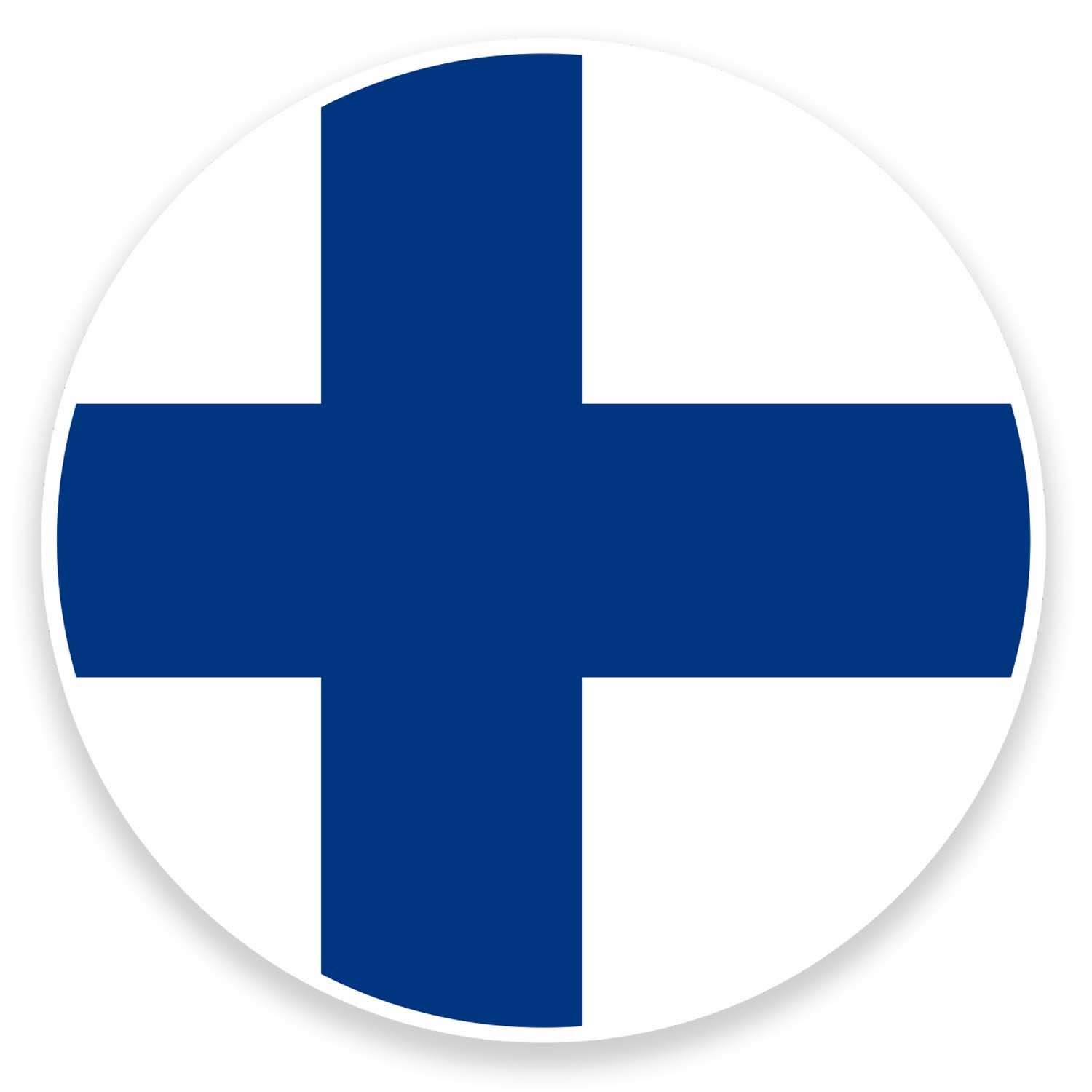 Destinationvinyl Multi 2 X 10Cm Finland Flag Vinyl Sticker Decal Laptop Car Luggage Travel Label #9050 (10Cm Wide X 10Cm High)