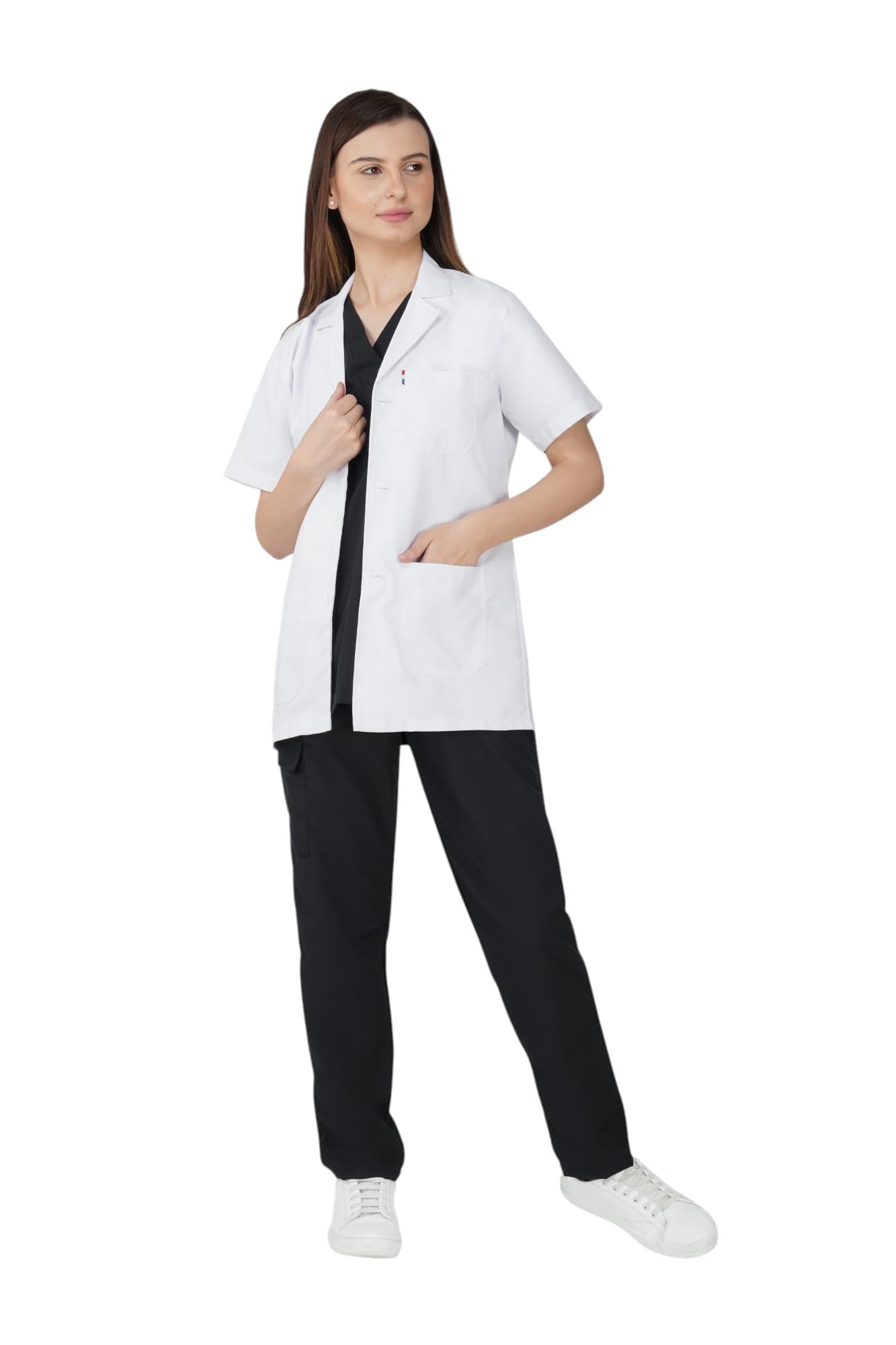pragati trends Women's Lab Coat With 100 Days Warranty Half Sleeves-picture-0