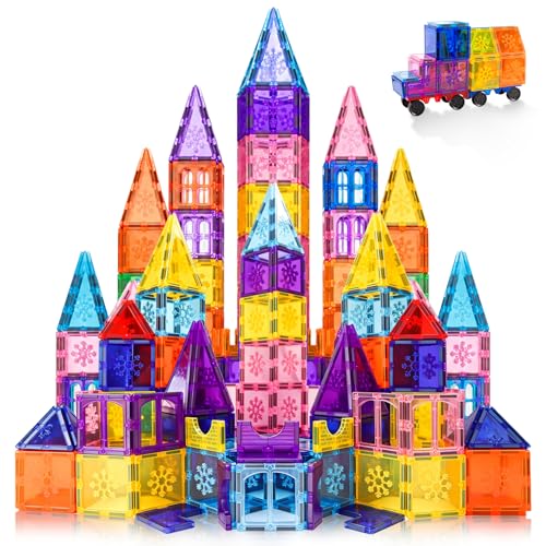Xekel Magnetische Bausteine 120 Teile – Magnetbausteine Kinder mit starker Magnete Kinder, Magnetsteine & Magnetfliesen… – Ansicht 1